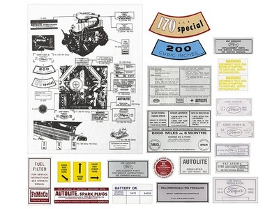 1962-65 Falcon Decal Kit 170 200 Sedan Hardtop Convertible 19 Pieces New