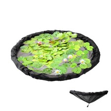 24 In Round Floating Flora Fish Barrier, Black Floating Plant Rings, Floating...