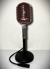 Vintage "Fatboy" Shure 55 Microphone, 1940's, original, working w/cable  stand