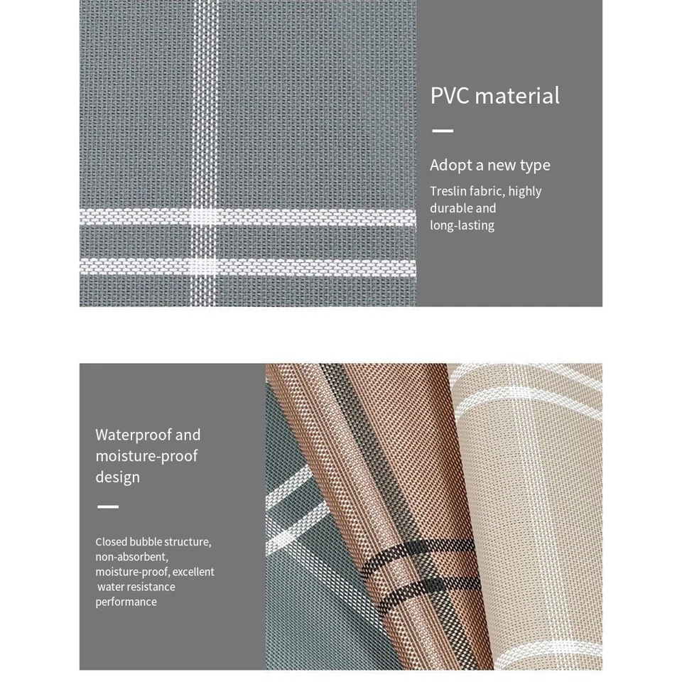 4 Piece Heat Resistant Waterproof Dining Table Mats with Anti Slip 18x12 - Image 4 of 4