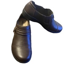 Clark  s Cheyn Madi Brown Leather Loafers Women  s 6M