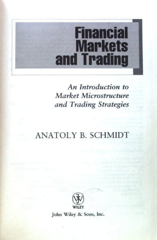 Financial Markets and Trading : An Introduction to Market Microstructure and Tra - Bild 1 von 1