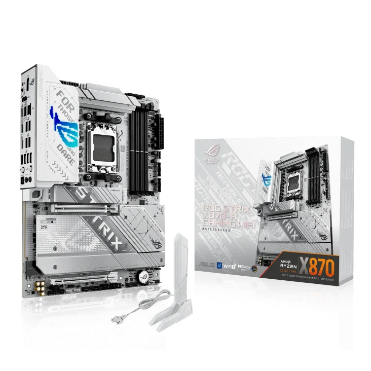 Asus - ROG Strix X870-A Gaming WiFi - Carte mère - AMD Socket AM5 - ATX - Blanc - Image 2