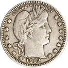 1912-P Barber Quarter - Choice+