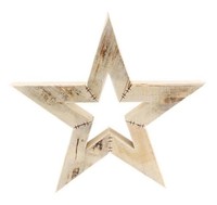 Stern Albert Holz Natur, 52 Cm