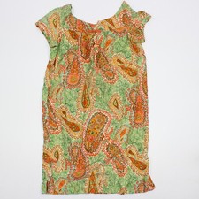 Vintage Kiyomi Hawaii Sz M/L Hawaiian Multicolor Paisley Print Dress 60s MuuMuu