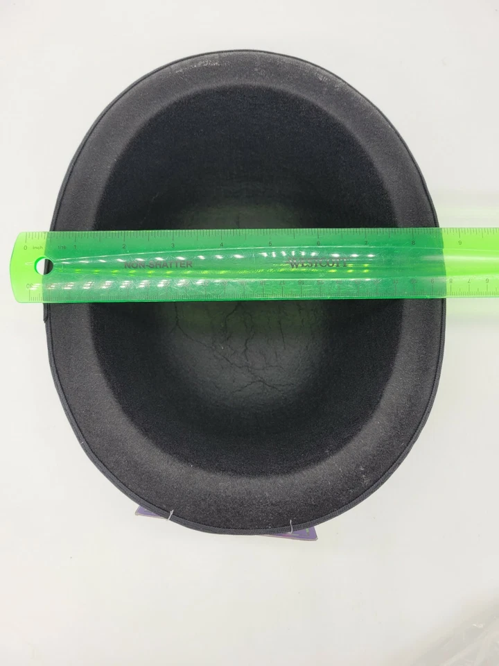 Derby Negro Brillo Malla Sombrero Mardi Gras Disfraz Novedad Sombrero + Máscara Facial Bigshot Foto 3 de 4