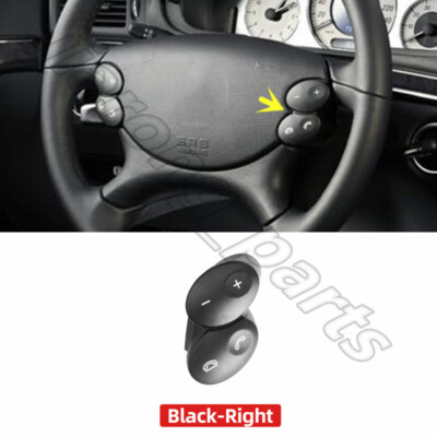 For Benz W211 W218 Steering Wheel-Right Multi-function Switch Button Cover Black