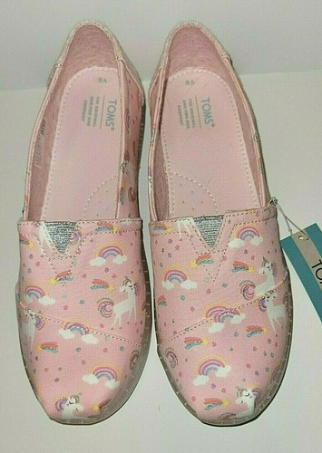 Girls TOMS Alpargata Shoes size 6 youth Almond Blossom Unicorn NWT - Picture 2 of 5