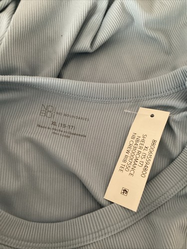 NO BOUNDARIES LIGHT BLUE STRETCH CREW RIB TEE LONG SLEEVES Sz. Jr. XL - Picture 6 of 8