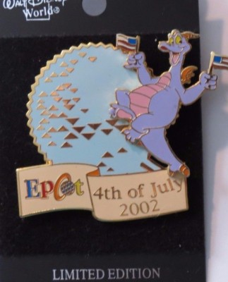 DISNEY WDW EPCOT 4TH OF JULY 2002 CELEBRATION FIGMENT FLAG LE 3500 PIN