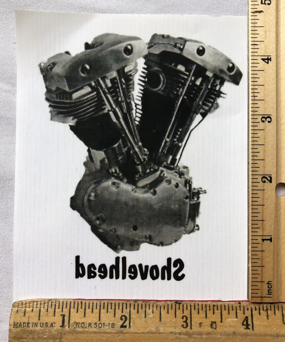 Vintage Harley Davidson Shovelhead Motor Heat Press Iron On T