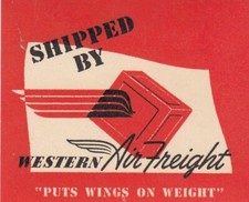 Poste aérienne - Fret aérien Western vintage - Étiquette (5,7 * 4,6 cm)