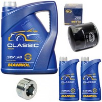 MotoröL Set Mannol Classic 10W-40 7 Liter + ÖLfilter + Schraube FüR Alfa Romeo
