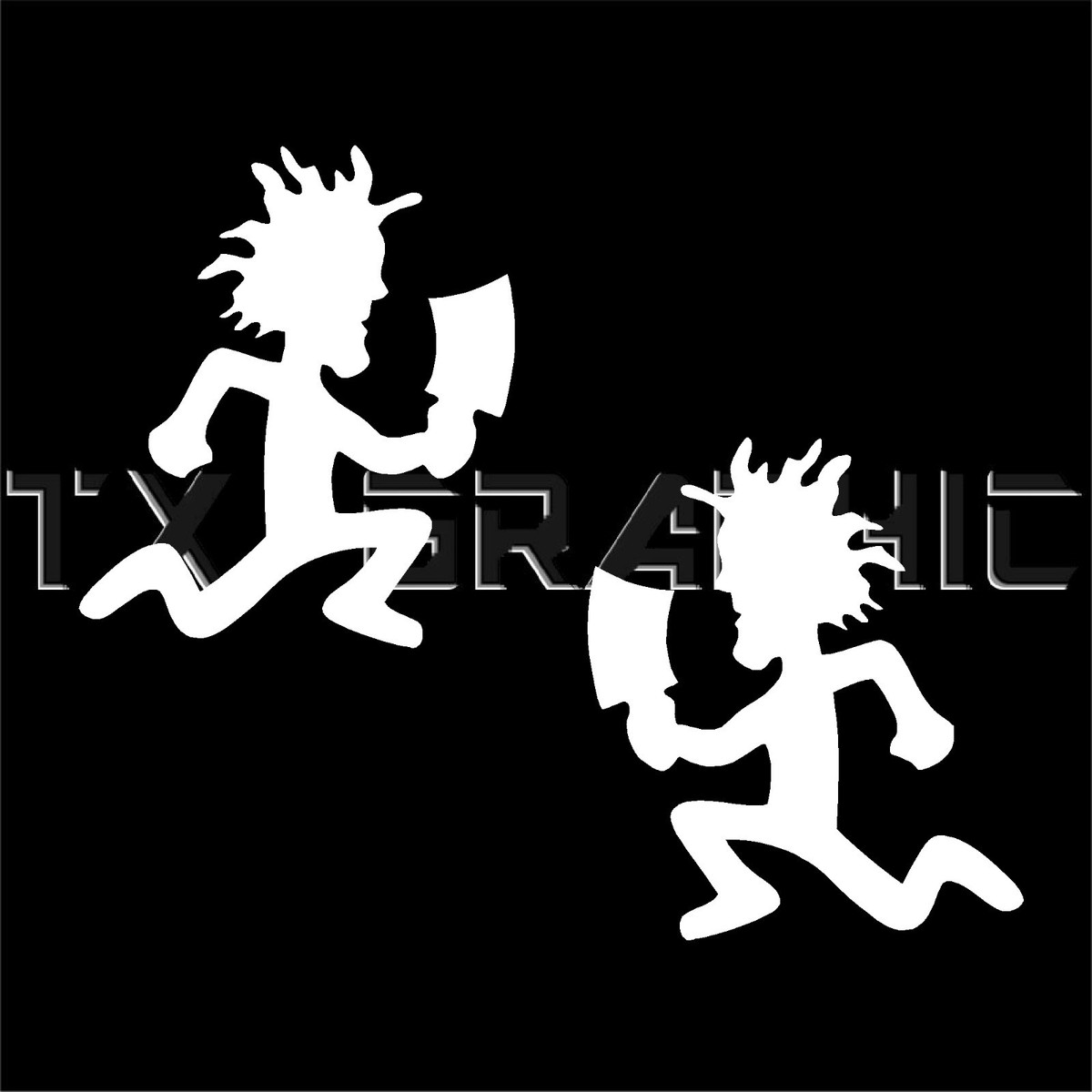 1 SET OF 2 Hatchetman Hatchet man ICP Juggalo Vinyl Decal JDM