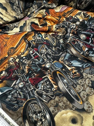 Riders On The Storm Alexander Henry Fabric Motorcycles Skulls Desert 5 Yards - Picture 4 of 4