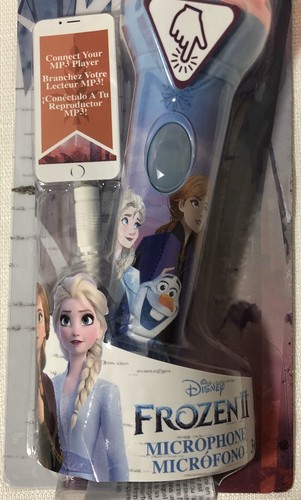 Disney Frozen II 2 Sing A Long Microphone Built in Music Sparkly Flashing Lights - Afbeelding 3 van 5