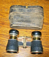 ANTIQUE   Rare ADINA 3X Binoculars WITH CASE  ,works
