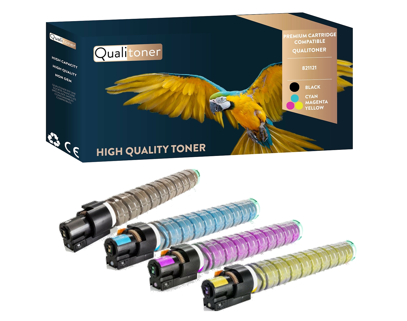 Toner Ricoh Aficio multi pack 4 couleurs Qualitoner pour imprimer