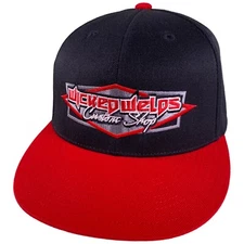 Wicked Welds Custom Shop Hat 210 Fitted 7 1/4 - 7 5/8 Black/Red Cap NICE!