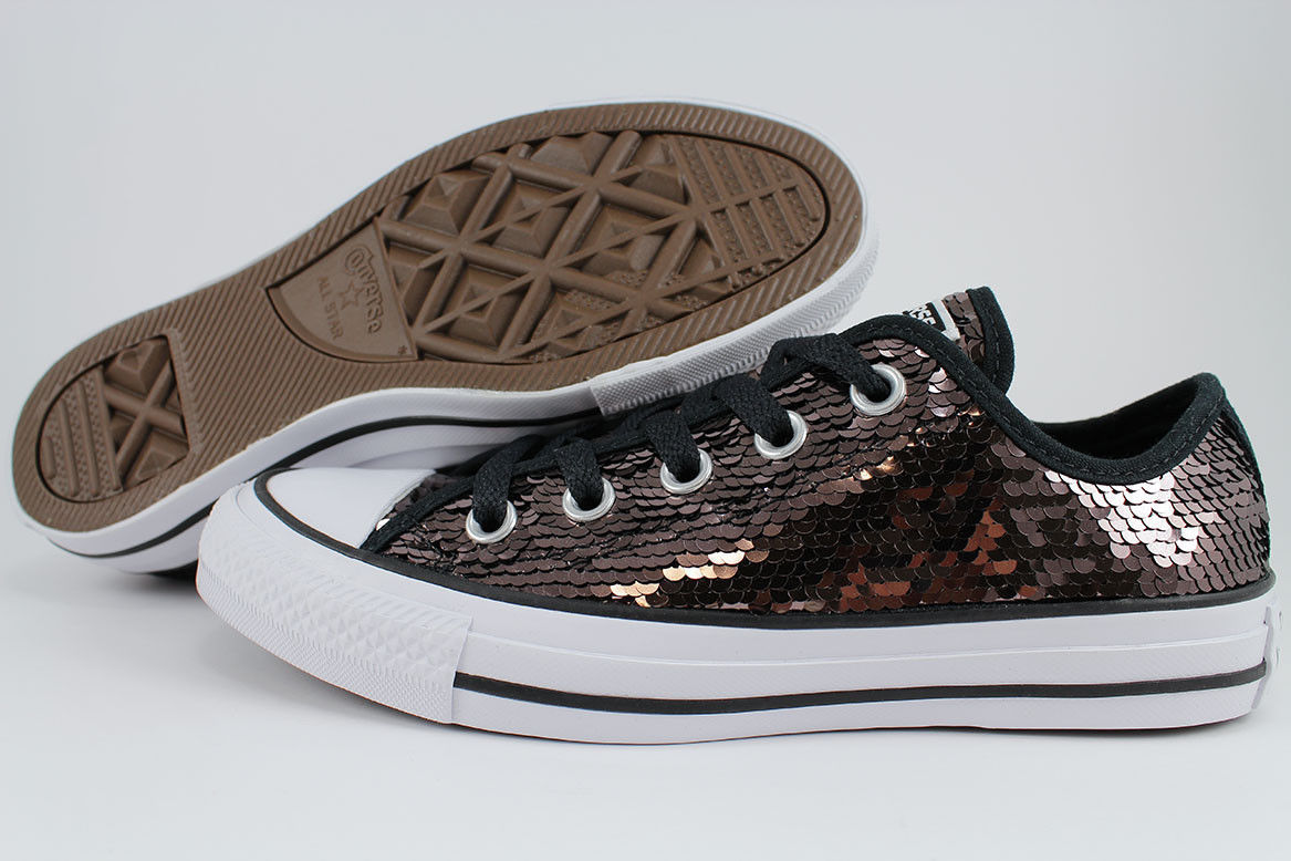 converse ox sequins womens trainers