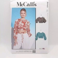McCall's R11553/ 8324 Misses' Crop Back Lace Top Sewing Pattern Size 6-14 Uncut