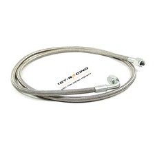 Turbo Oil Feed Line 72 Steel Braided 4an 90 Degreestraight End Stainlessteflon Turbo Oil Feed Line 72 Steel Braided 4an 90 Degreestraight End Stainlessteflon