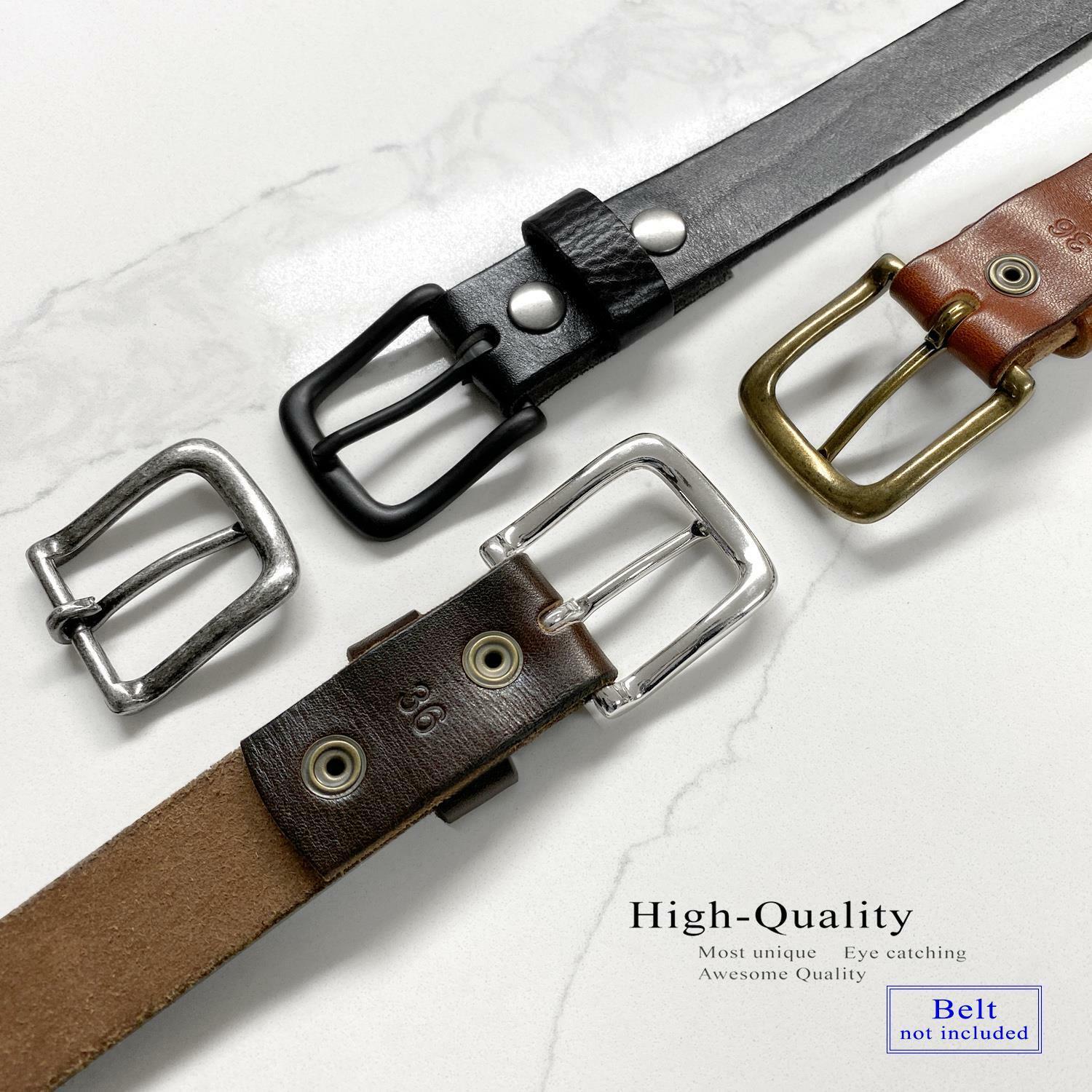 Single Prong Metal Belt Buckle Replacement buckle for belt fits  1-1/4(32mm) Belt Strap-Nickel Plate - Conchos