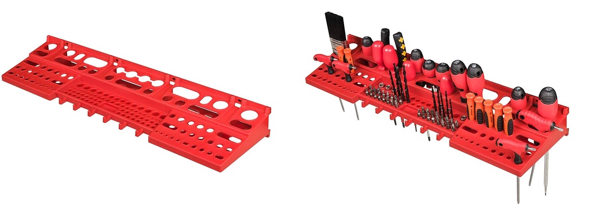 Storage System Wall Shelf 1152 X 780 Mm, Tool Holders, Pack Of 68 Stacking Boxes Pour Shelf, Storage Boxes, Extra Strong Wall Plates, Shelf Extendable, Workshop Shelf - View #3