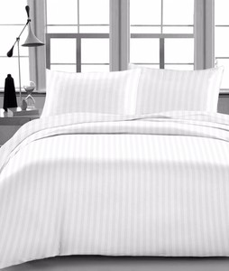 Duvet Cover Zipper Closer White Stripe All Usa Size 100 Pure
