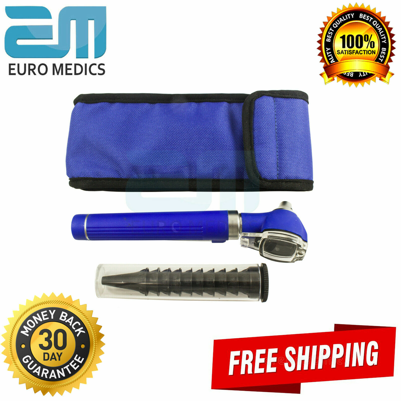 CE LED Mini Otoscope Fiber Optic Medical Diagnostic Examination Ear Otoscope UK Contino