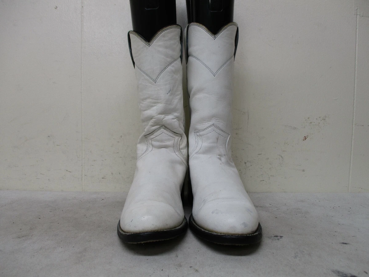 Justin white cheap cowboy boots