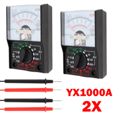2x Analog Multimeter Voltmeter Ammeter Ohmmeter Tester Meter OHM Volt AC/DC HOT