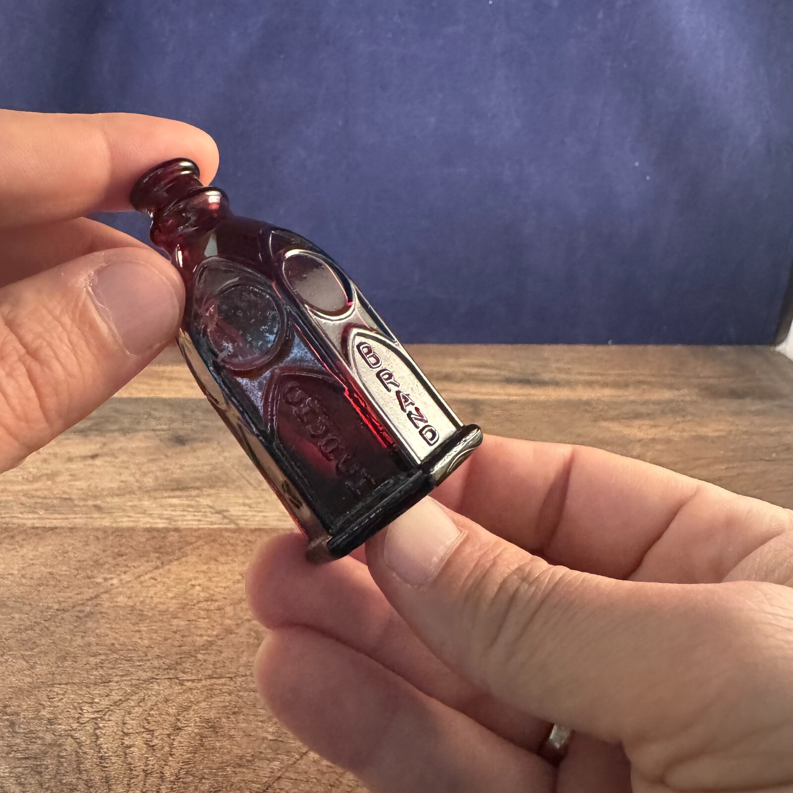 Wheaton Ruby Red - Church - Miniature Potion Medicine Bottle