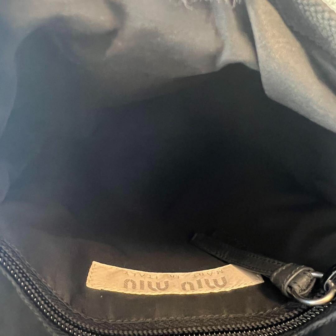 Miu Miu Archive Logo 90s Shoulder Bag Black Nylon Miu Miu Archive Logo 90s Shoulder Bag Black Nylon