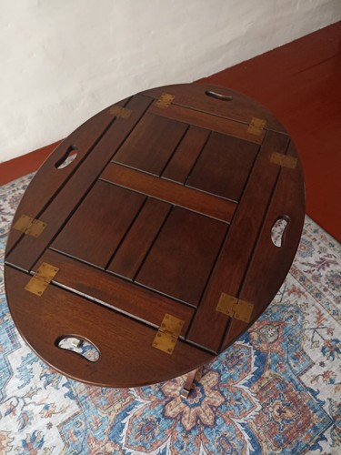 REPRODUX Tisch mit abnehmbaren Tablet, restauriert, Butlertisch - Bild 4 von 9