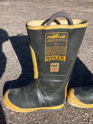 GentlyUsed Ranger Shoe Fit FireWalker/Fighter Boot Ranger Firewalker Boots Size 8.5 Fire Fighter Steel Toe  main image 3