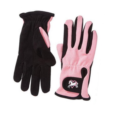 Riders Trend Damen Reiter Handschuhe Reithandschuhe Amara Palm Gr:S Pink Schwarz