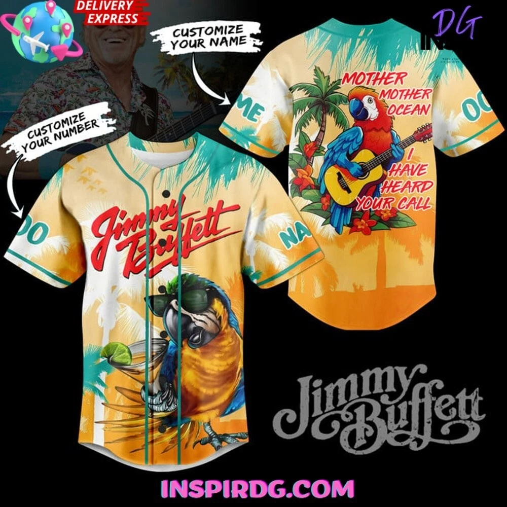 Jimmy Buffett Limited Edition Jersey Button Down Baseball Jersey Shirt
