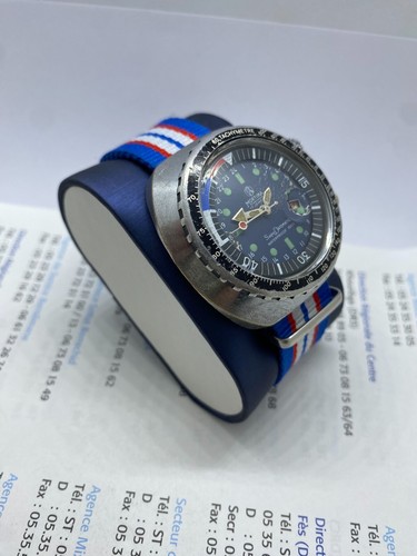 SKIN DIVER WATCH COMPRESSOR MECHANICAL FRENCH MORTIMA VINTAGE WATCH 1970S - Picture 7 of 9