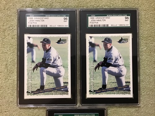 1999 Tribüne JOSH HAMILTON First Pick Rookie Graded SGC 96 MINT Devil Rays X3 - Bild 2 von 4