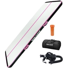 TUFF Inflatable Gymnastics Mat | Tumbling Track with Pump for Home Gym, Yoga,...