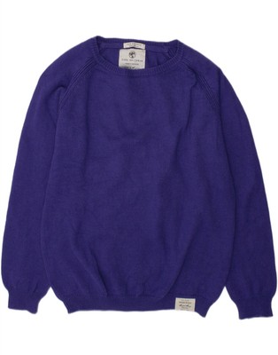 ZARA Mädchen Rundhals Pullover Pulli 11-12 Jahre Lila Baumwolle AX06