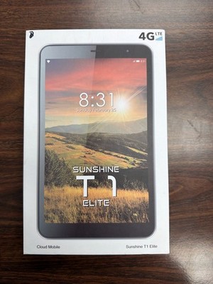 Cloud Mobile Sunshine T1 Elite 8'' 4G LTE Android Tablet 16GB Silver w/ Box Charg