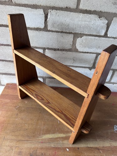 Estante pequeño de madera vintage knick knack colgante de pared - Imagen 2 de 8