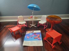 Vintage Mattel Barbie Dream Pool Collection Patio Set W Grill