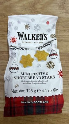 Walkers Mini Festive Shortbread Stars Butter Cookies Scottish Holiday Treat