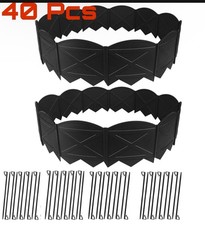 40' Landscape Edging 5.9 Inch Tall Edging Garden Edging Border 40 Pack Black