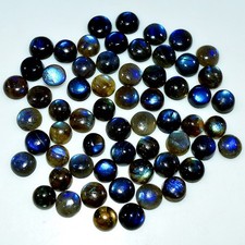 60 Pcs 114 Cts Natural Labradorite Cabochon Loose Gemstone Lot 6x6 5x5mm 3657