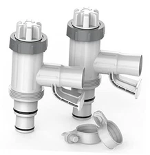 [PATENTED]  Pool Hose Adapter for Above Ground Swimming Pool, Pool 2 Pack Gray